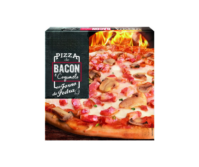 Stone Oven Bacon and Mushroom Pizza