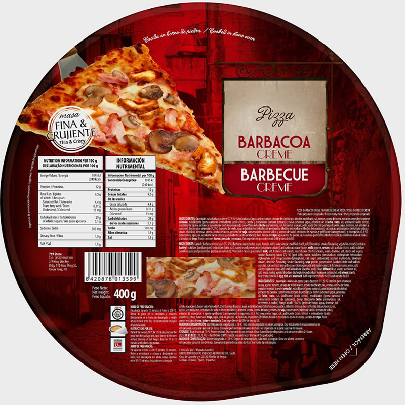 Four BBQ Pizza Barbacaeu